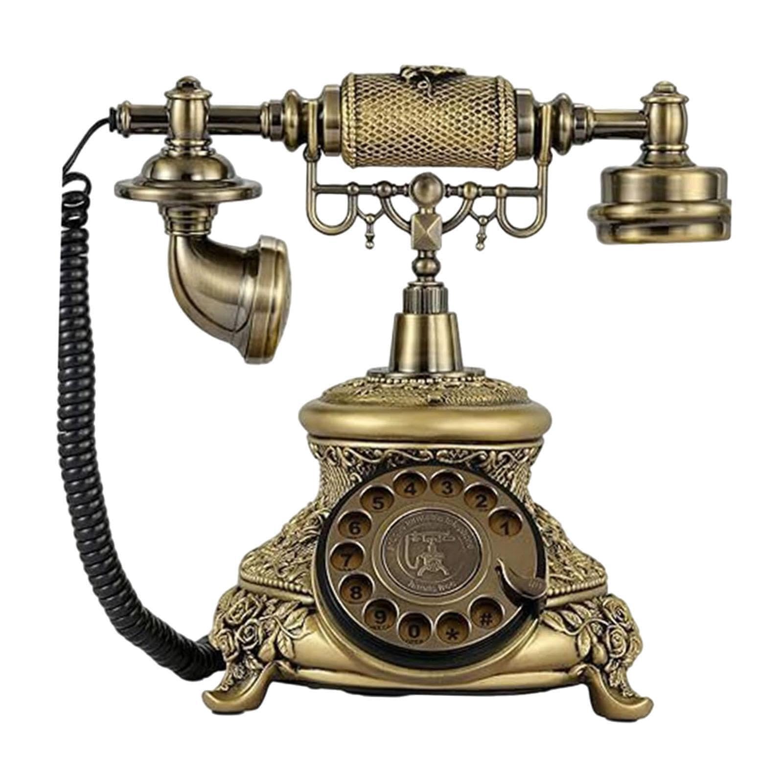 Telefono vecchio stile, stile vintage, Per unico, retrò, decorazione per bar, ufficio, casa, abbastanza compatto da adattarsi a qualsiasi scrivania o