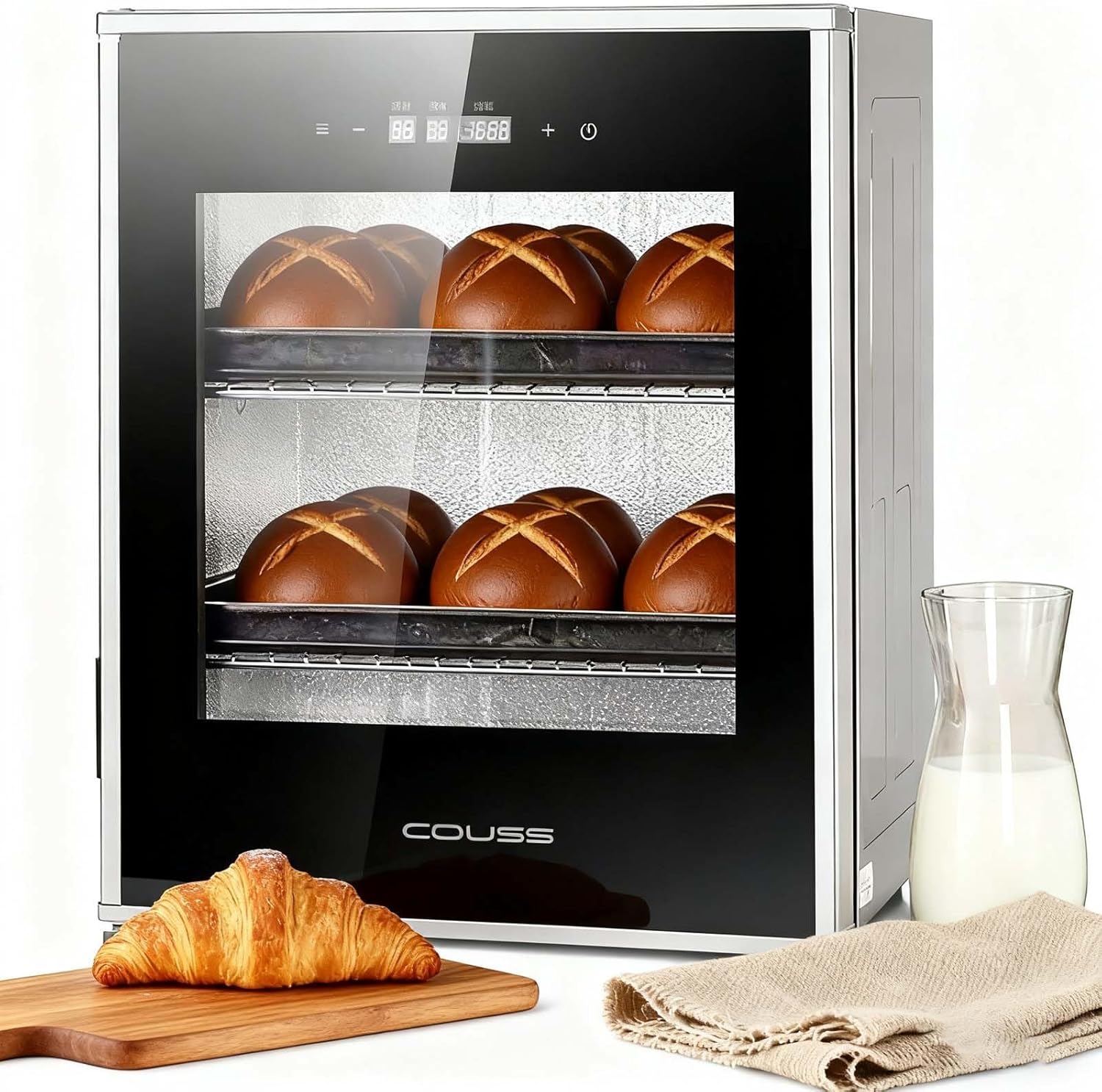 Stainless Steel 40l Dough Proofer, Commercial Bread Fermentation Cabinet With Adjustable Temperature And Humidity Control, Electric Proofing Box For Bakery, Pizza, Pastry