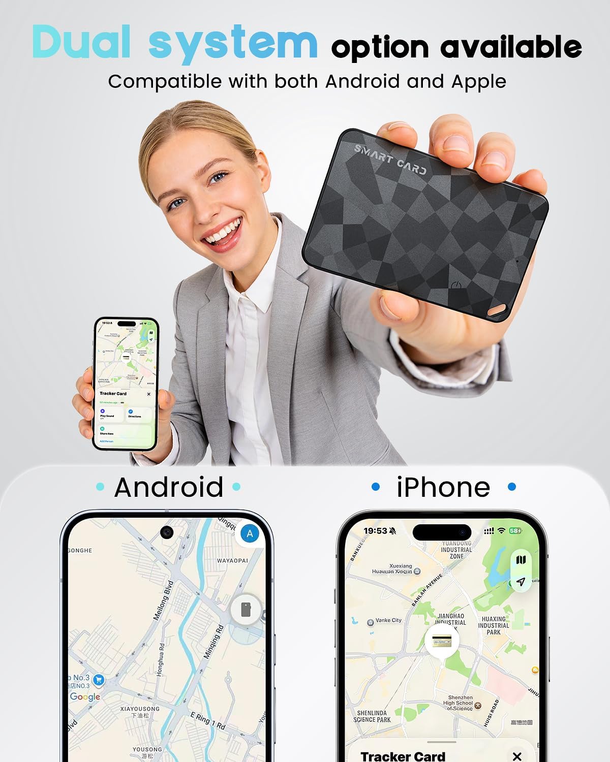 2026 Wallet Tracker Card (iOS and Android) Slim Tracking Card, 6-12 Years Battery Bluetooth Smart Card, Work with Apple Find My & Google Find Hub, GPS Locator for Luggage, Passports, Keys, Backpack - Image 2