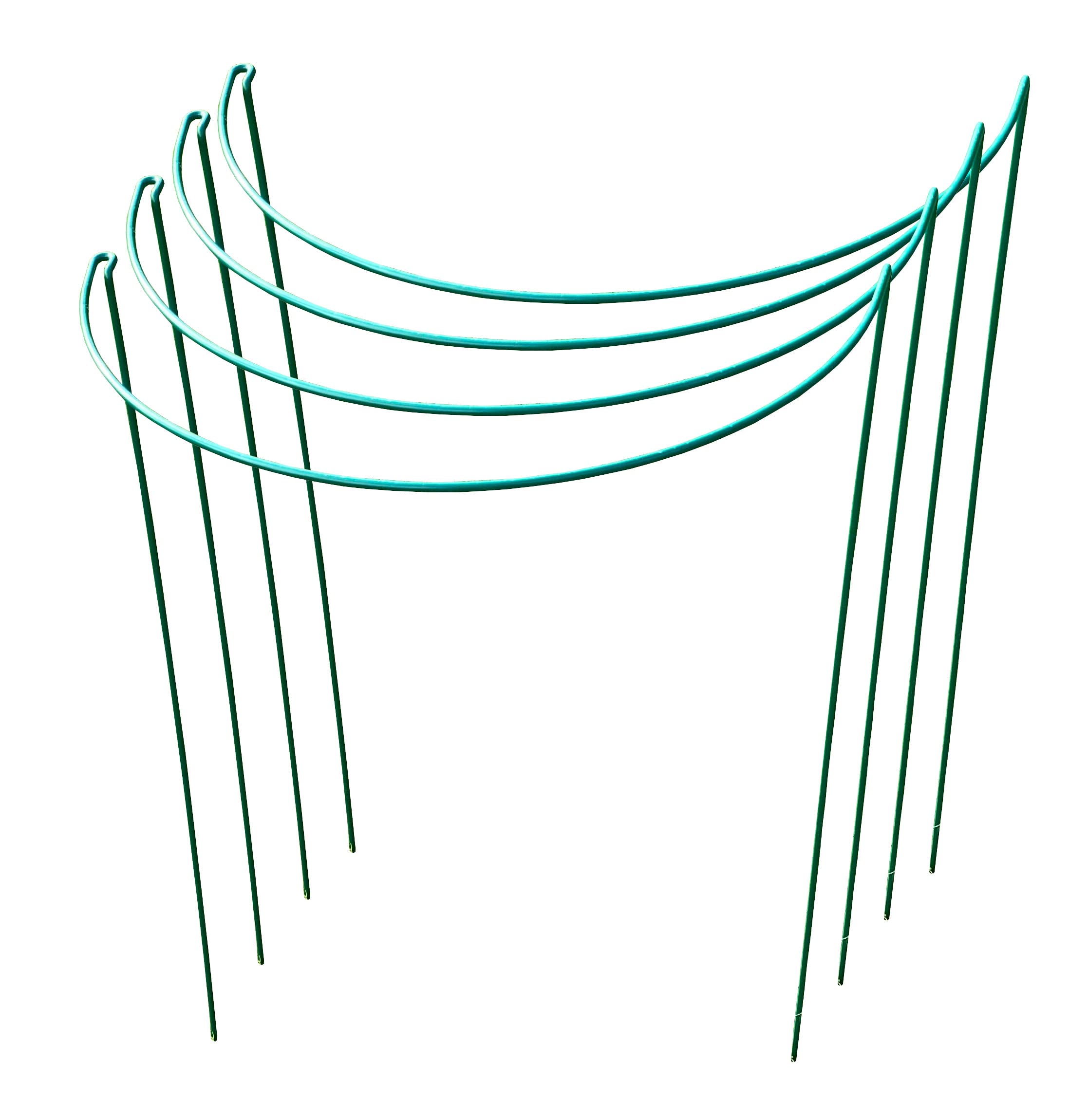 Selections Garden Hoop Bow Plant Support Connecting Green Metal Hoops 52cm x 90cm - Pack of 4
