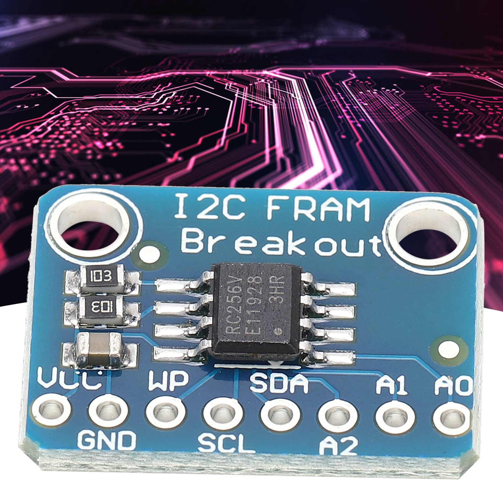 1Pcs I2C MB85RC256V FRAM Breakout Board - Non-Volatile Memory IC For IoT, Sensors, Wearables (2.7-5.5V)-1063686