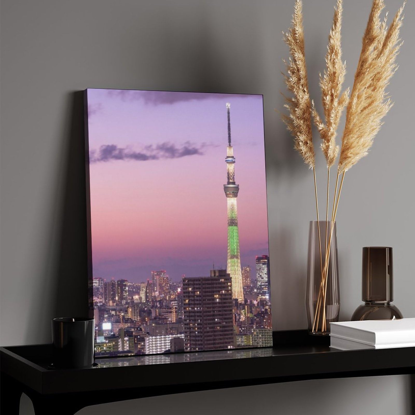Amazon.co.jp: 絵画 夕暮れの東京スカイツリーインテリア 絵画