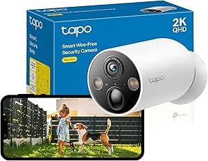 Tapo C425 2K 4MP QHD Battery Security Camera Outdoor Wireless, 300-day Battery Life, 150° Super-wide FOV, Colour Night Vision, Outdoor Camera No Monthly Fee, AI Detection, Two-way Talk