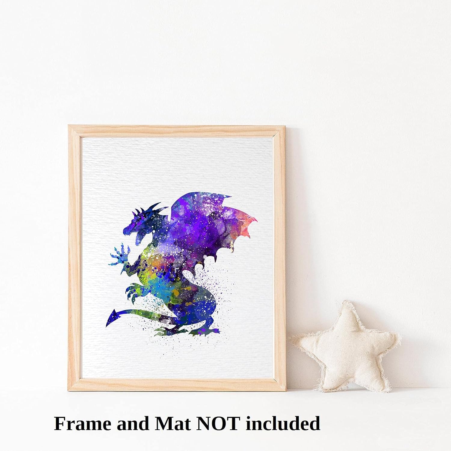 Dignovel Studios 11X14 Unframed Flying Dragon Ancient Legendary Kingdom Culture Guard Watercolor Art Print Poster Home Decor N366