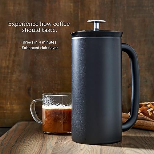 Miniatura 3 de ESPRO - Prensa francesa P7 - Cafetera y té aislada de acero inoxidable de doble pared con microfiltro - Mantiene las bebidas calientes durante más