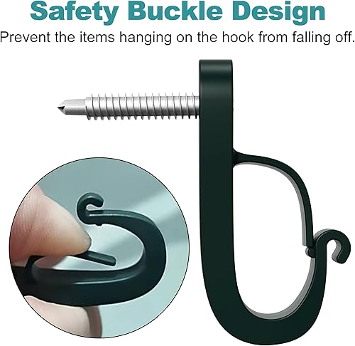 Miniatura 3 de Paquete de 36 ganchos Q para colgar luces de Navidad, ganchos de hebilla de seguridad para colgar luces de cadena de luces en interiores y