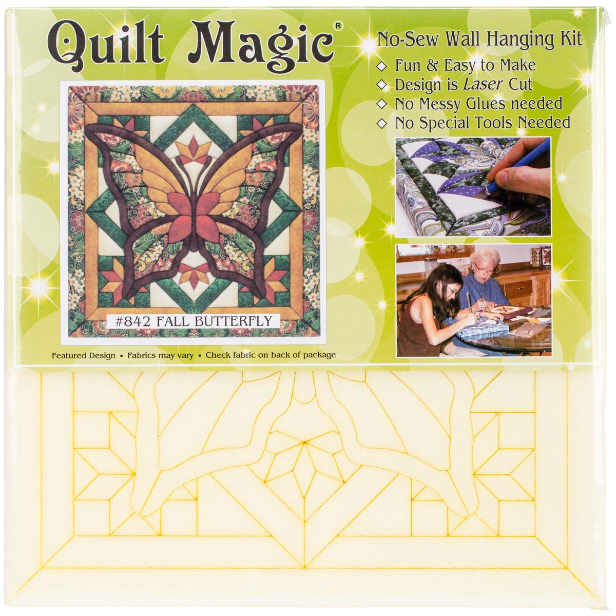 Quilt Magic Fall Butterfly Kit 12-Inch x 12-Inch, Acrylic, Multicoloured