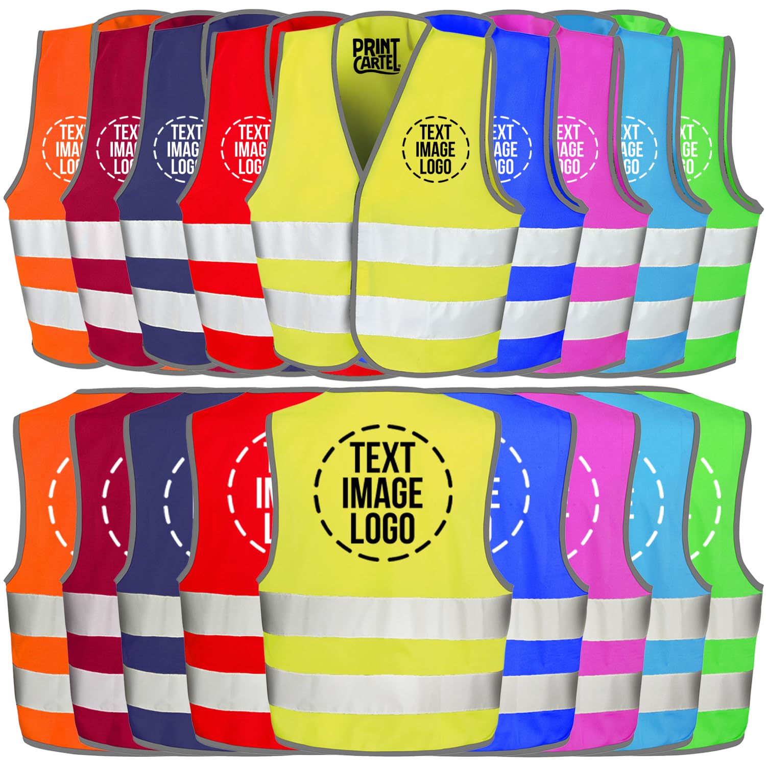 Personalised Hi Vis Safety Vest For Kids, Custom School High Visibility Reflective Clothing, School Walking and Cycling, S-L