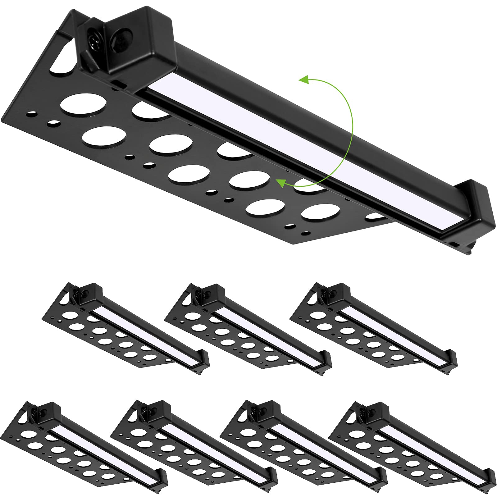 hykolity8 Pack 10 Inch 3W LED Hardscape Lighting, Outdoor Retaining Wall Lights, IP65 Waterproof, 12V 3000K Deck Light, Integrated Hardscape Paver Light for Step Stair Lighting, ETL Listed