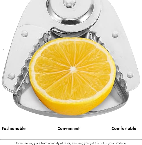 Miniatura 9 de COHEALI Exprimidor de limón de acero inoxidable, prensa manual de cítricos, exprimidor de frutas versátil resistente para el hogar, cocina y uso al