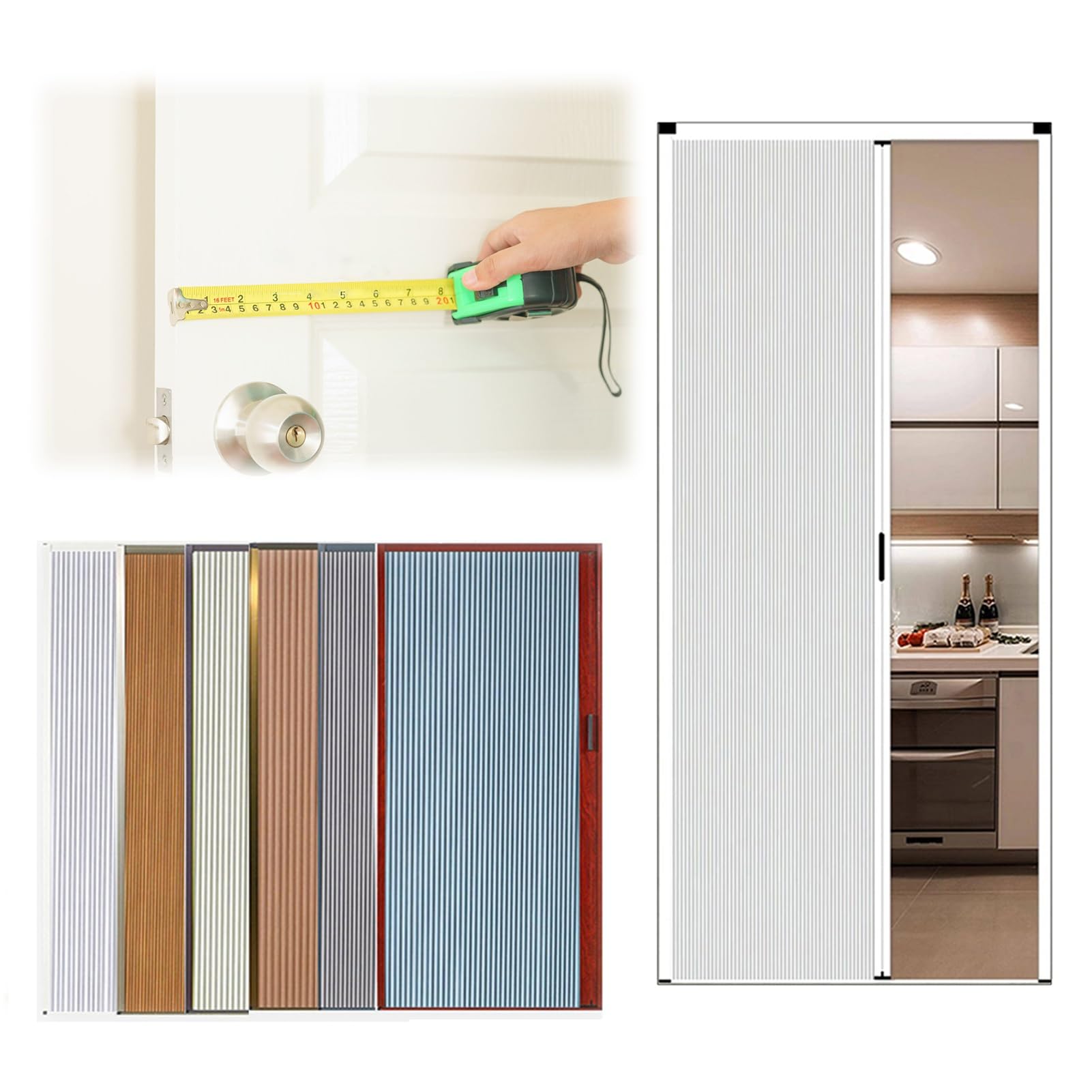 Porte Accordéon Pliante Sur Mesure – Réductible Pour Placard – 83x214 Cm – Forte Monica