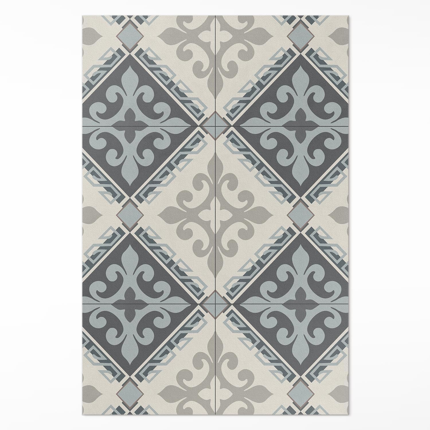 Tapis en vinyle 100x150 cm Floorart rectangulaire aux ornements géométriques