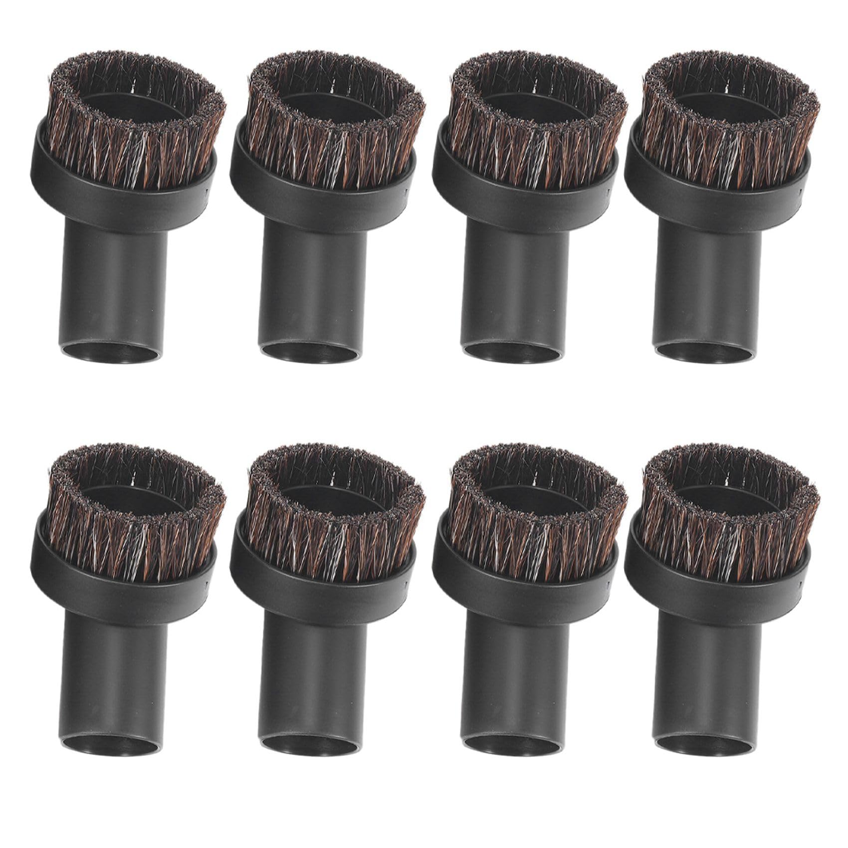Hndhbfgrt 8 Pcs Horsehair Bristle Vacuum Cleaner Round Dusting Brush Replacement, Corner/Track Cleaning Tools,Inner Dia 32mm