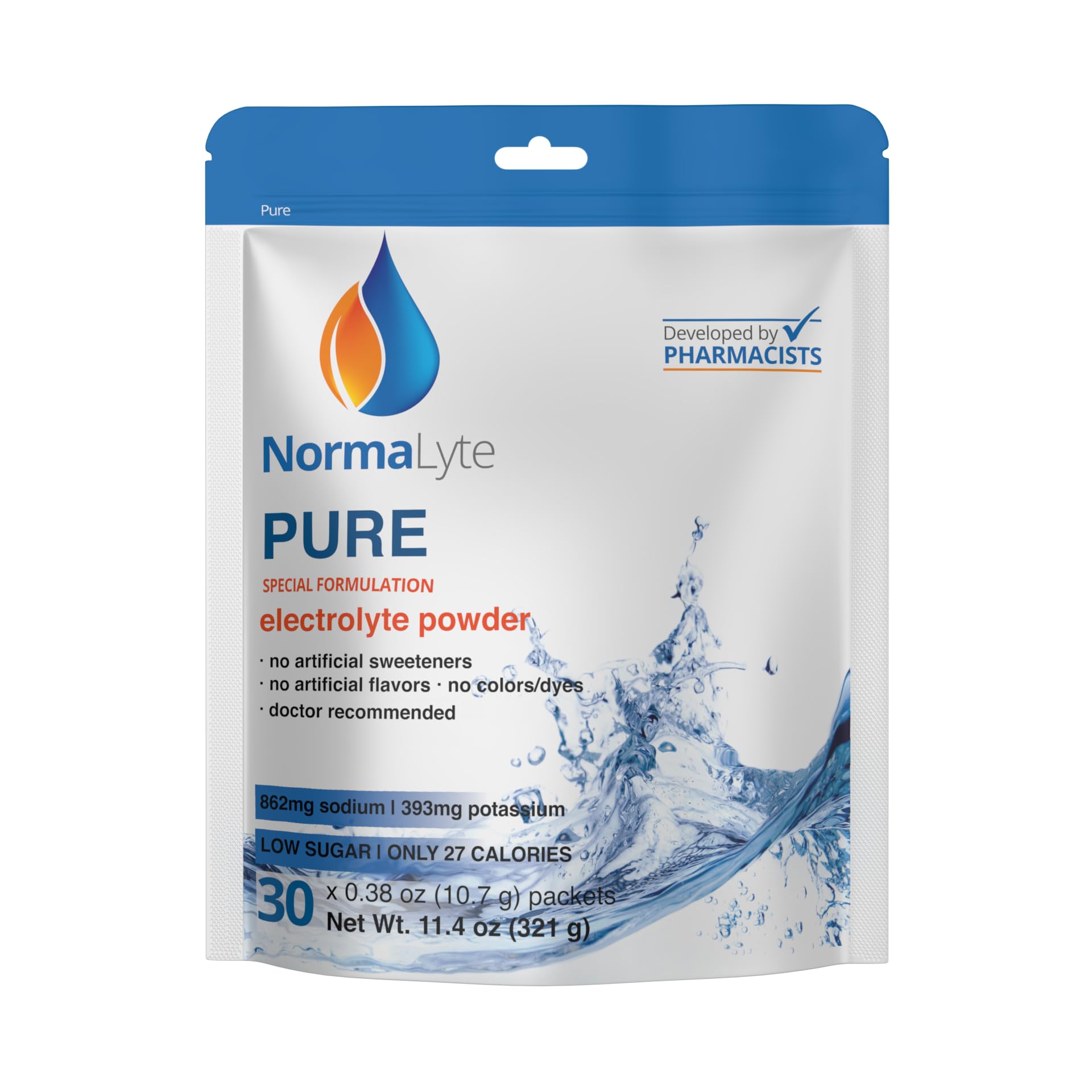 Pure - FSA Eligible Electrolyte Powder Packets | Clinically Studied Electrolyte Drink Mix | 30 Count Effective Hydration Sticks