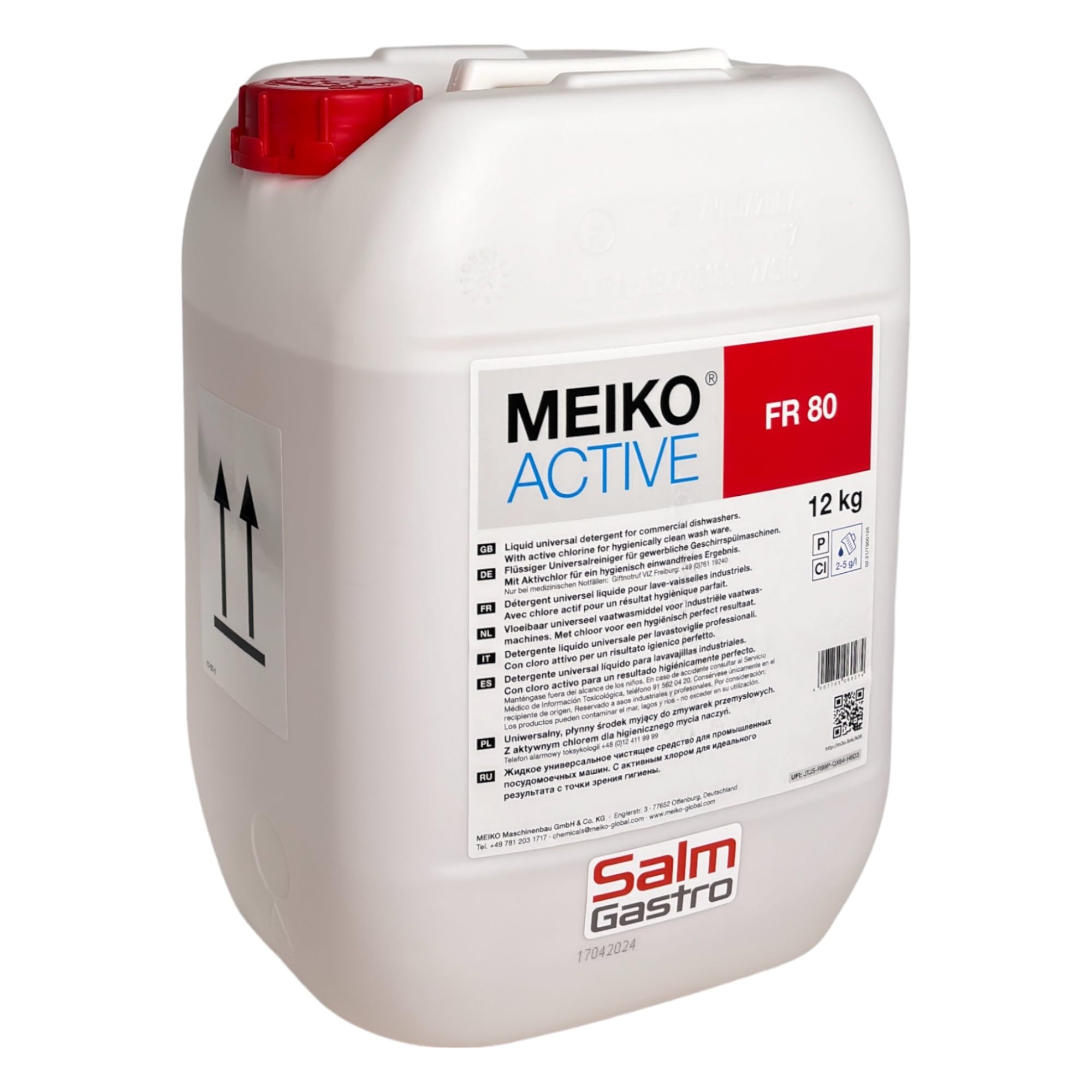 Meiko ACTIVE FR80 - Limpiador líquido universal para lavavajillas (12 kg)