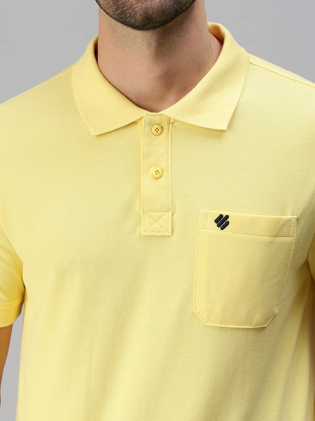 ONN Men's Solid Regular Fit Polo NC432_LMN_1PC_Lemon_XL - Image 6 thumbnail