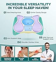 Vista 3 de Almohada Cervical para el Cuello para Alivio del Dolor, Almohada de Espuma Viscoelástica Refrescante para Personas que Duermen de Lado, Espalda
