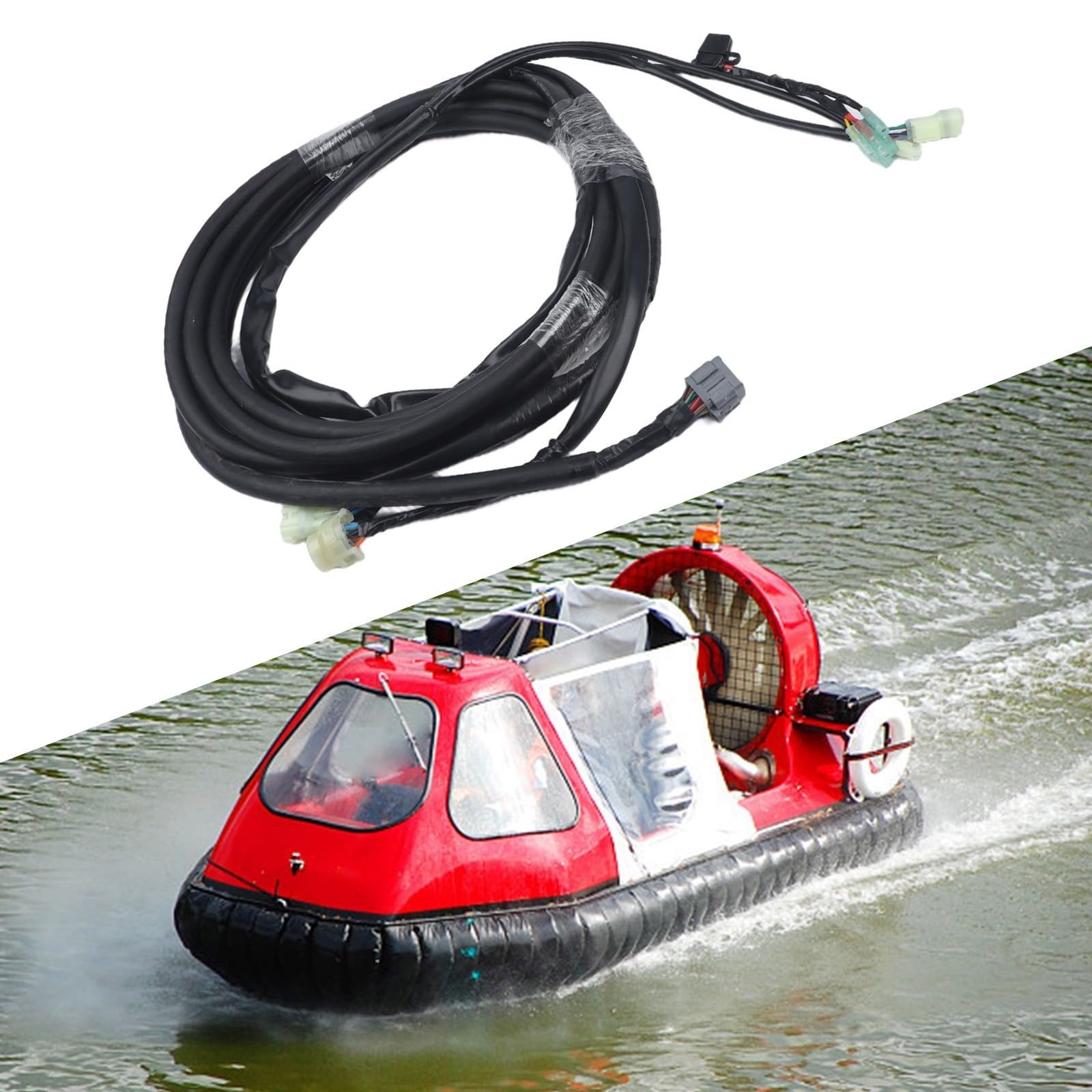 Cablaggio principale per telecomando fuoribordo 36620-94J01, cavo di ricambio per motore marino da 6,4 m, cablaggio elettrico per motore barca, nero