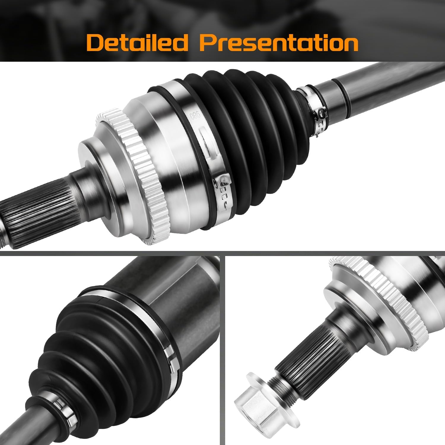 2PCS Front CV Axle Shaft Assembly compatible for Ford Edge 2007-2014, for Lincoln MKX 2007-2015 - V6 3.5L 3.7L FWD Driver and Passenger Side, Replace# 66-2188, 66-2190