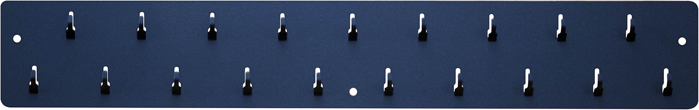 Pyramid Time Systems Industrial Key Rack, Powder Coated Steel, 19 Hooks, Keeps Keys, Clock Badges and Other Items Organized and Easily Accessible, Black