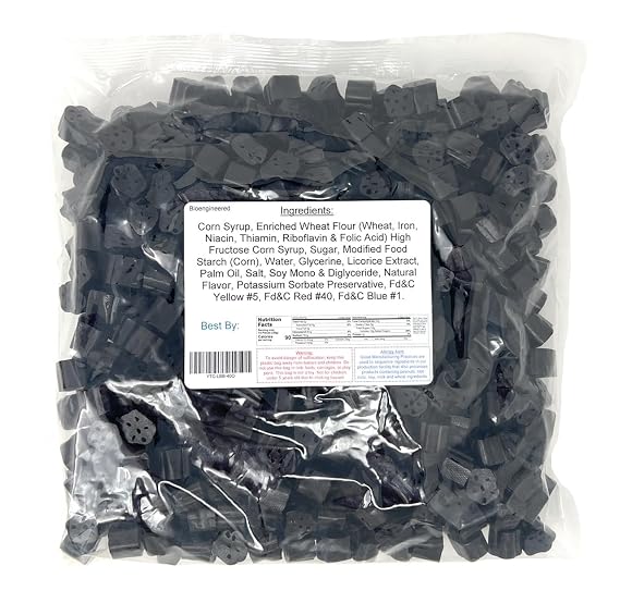 YANKEETRADERS Black Licorice Bites 40 OZ. Bag