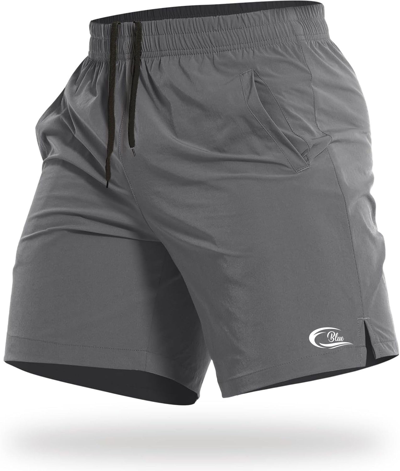 CBlue Men’s Performance Shorts | Quick Dry Lightweight Sports & Gym Shorts with Secure Zipper Pockets