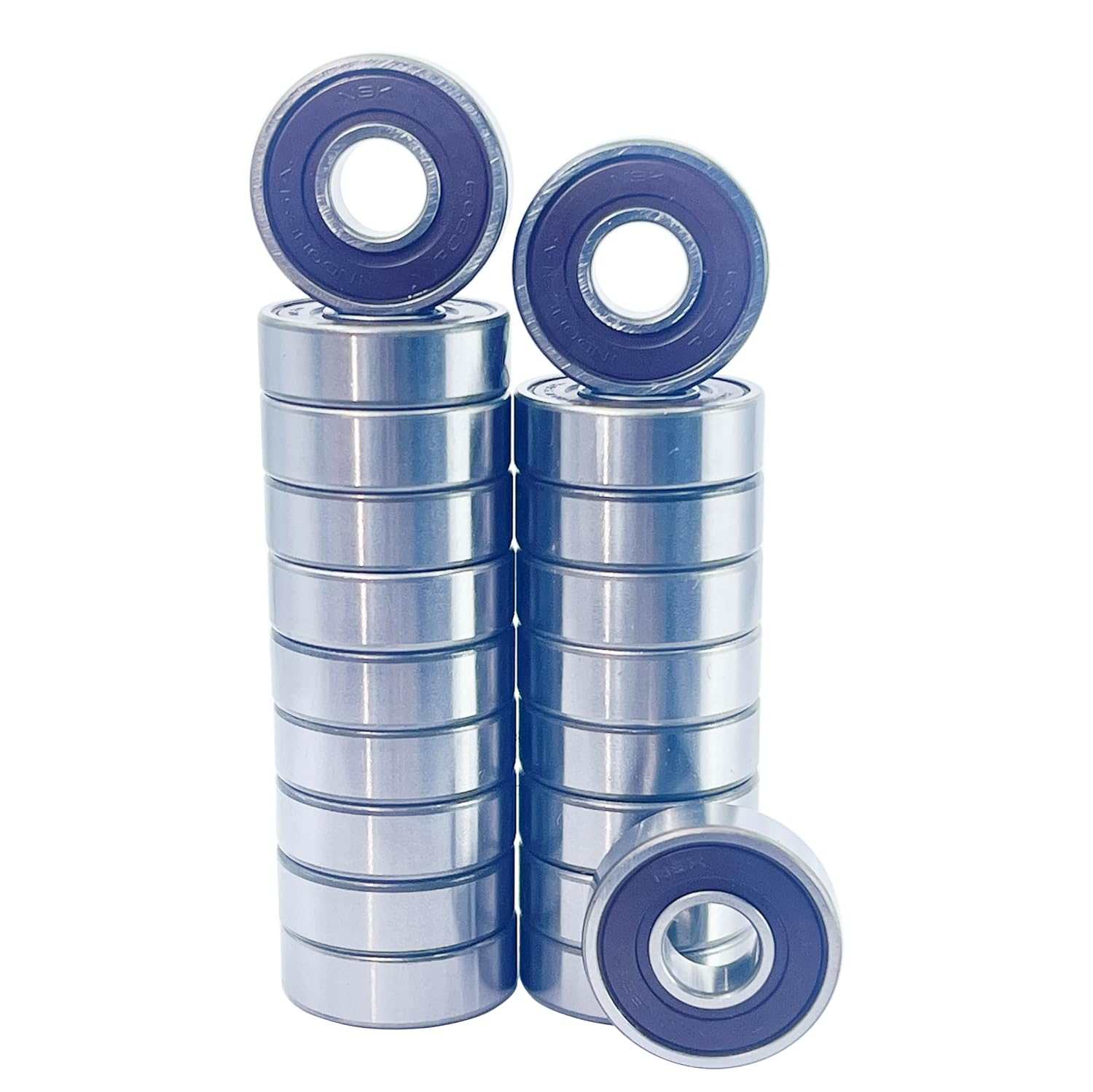 20PCS NSK 608 2RS 608DD Precision Bearings 8x22x7mm, Rotating Quiet High Speed and Durable ＆ Double Rubber Seal and Pre-Lubricated, Deep Groove Ball Bearings