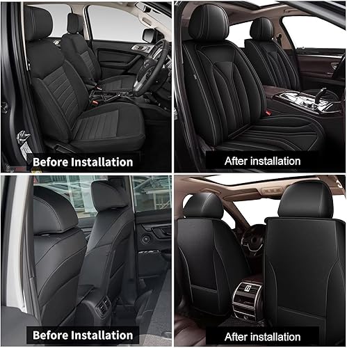 Miniatura 7 de Fundas de asiento delantero de automóvil para Kia Sportage 2007-2023, fundas de asiento automotriz de piel sintética con compatible con bolsa de