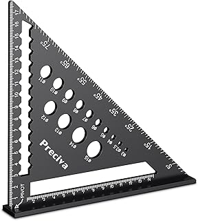 Speed Square with 14 Types of Drill Holes, 7i...,