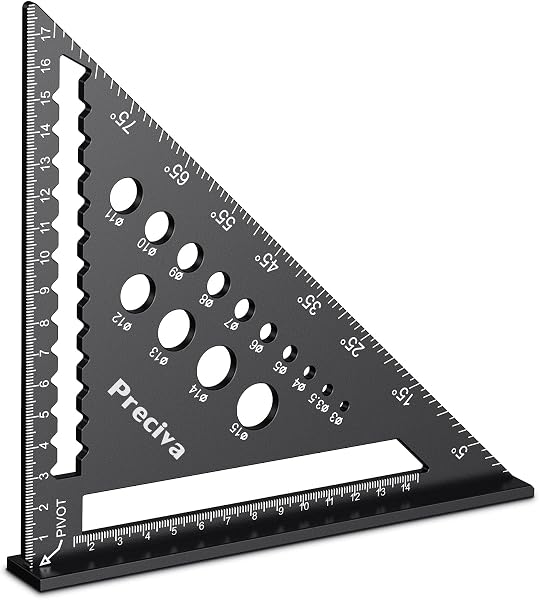 Speed Square with 14 Types of Drill Holes