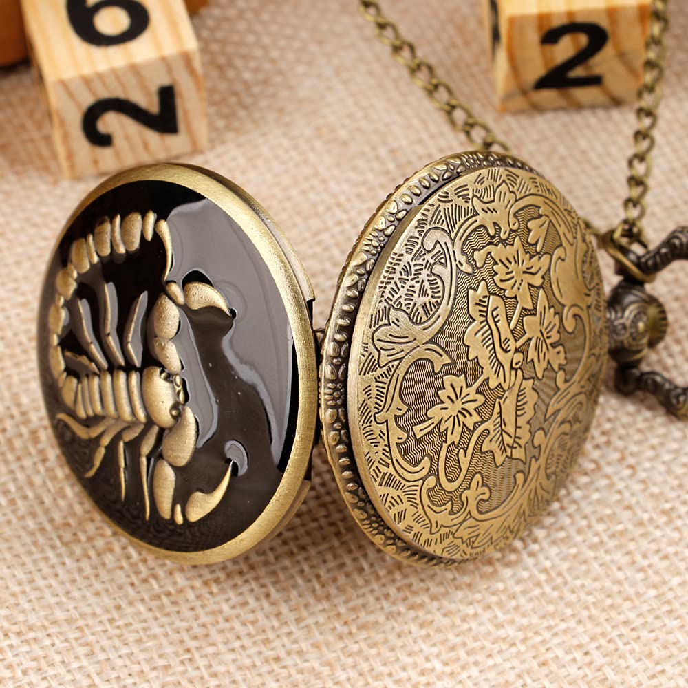 Orologi da tasca, Con collana con taschino, orologio da tasca teschio uomo