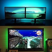 Vista 7 de RGB SMD 5050 luces LED en tira a batería con control remoto, impermeable, flexible, lazo de luces LED.