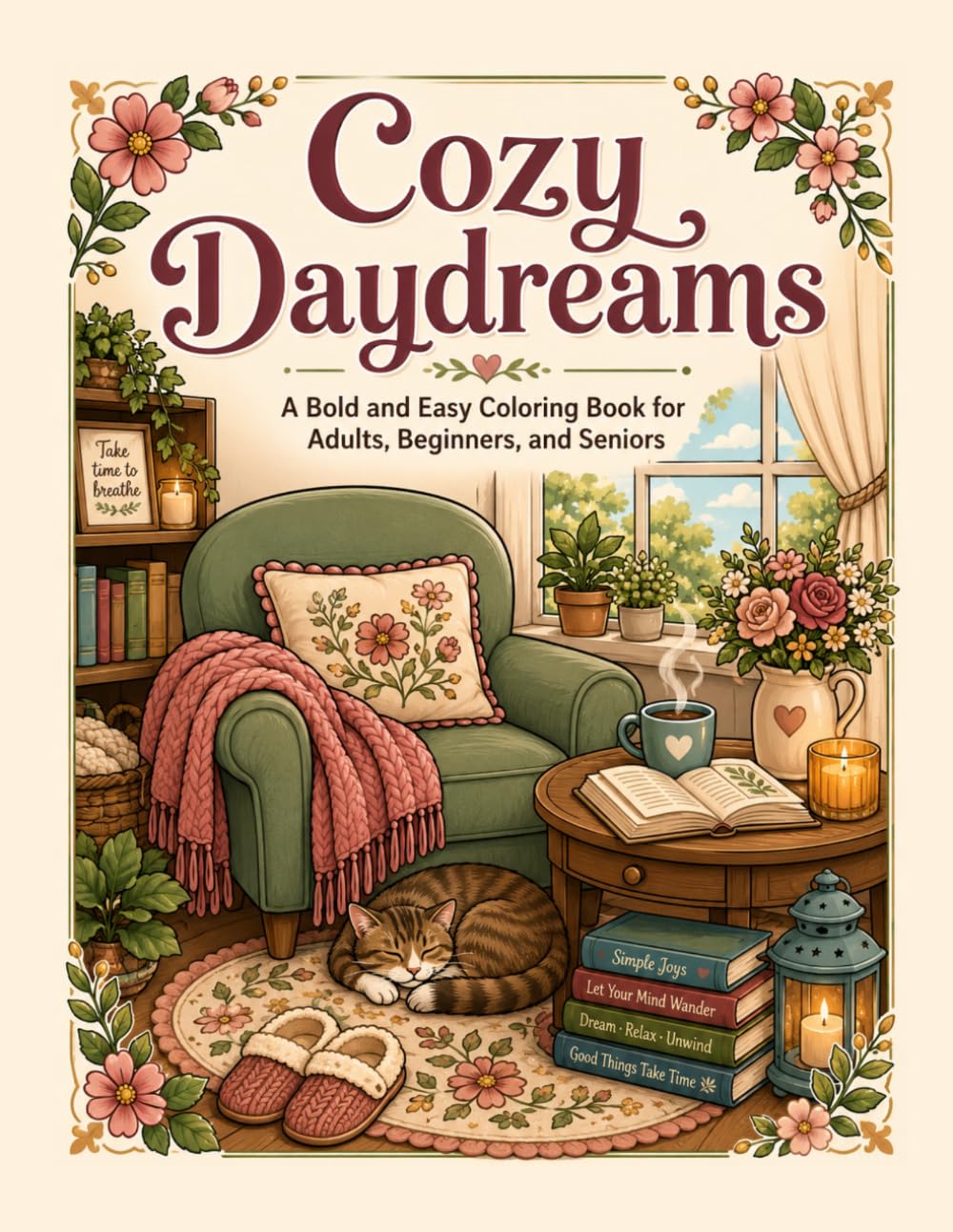 Cozy Daydreams: A Bold and Easy coloring book for Adults, Beginners, and Seniors