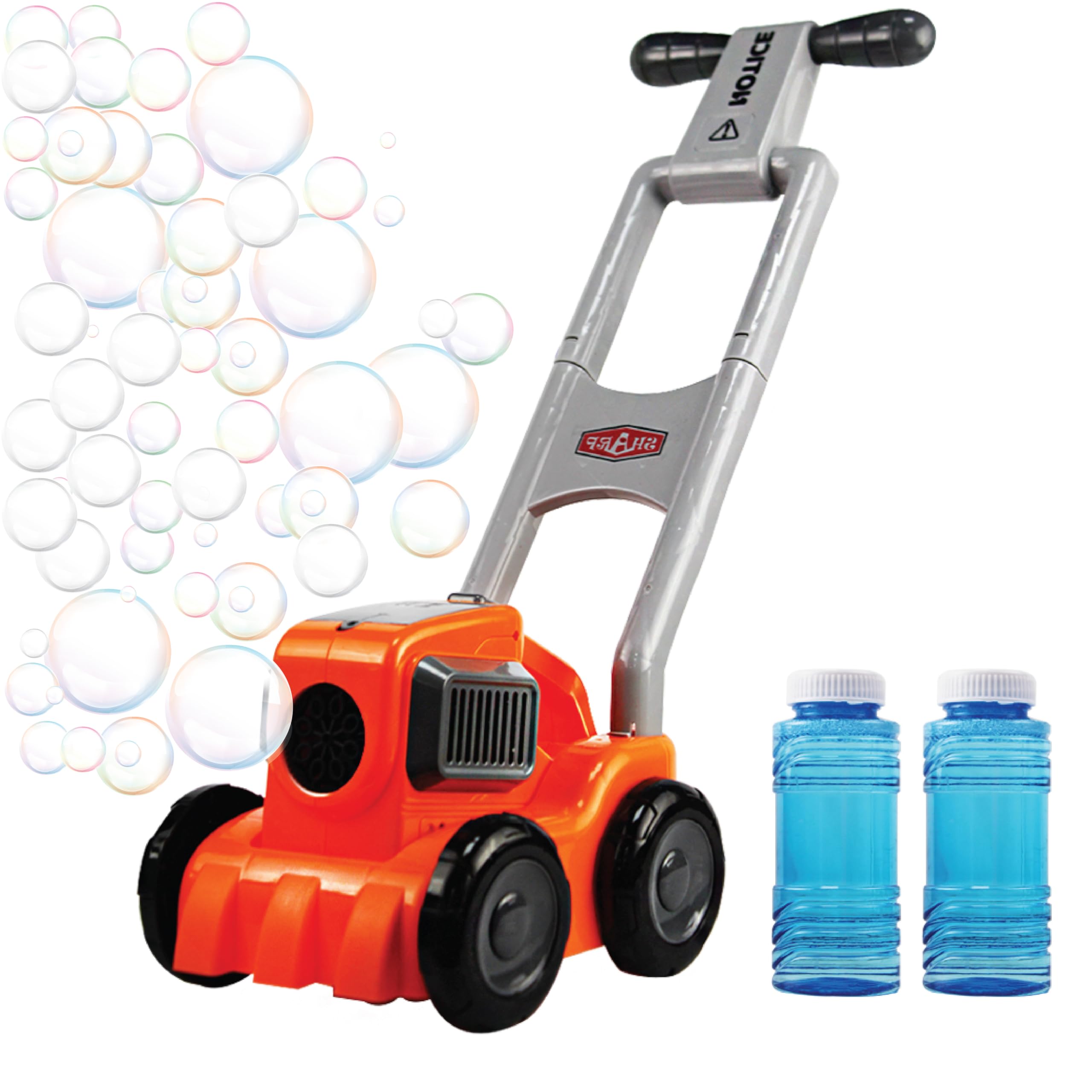 UKR Bubble Mower Machine for Kids Age 3+ Automatic Bubble Blowing Hand Push with Bubble Solution Outdoor and Indoor Toy