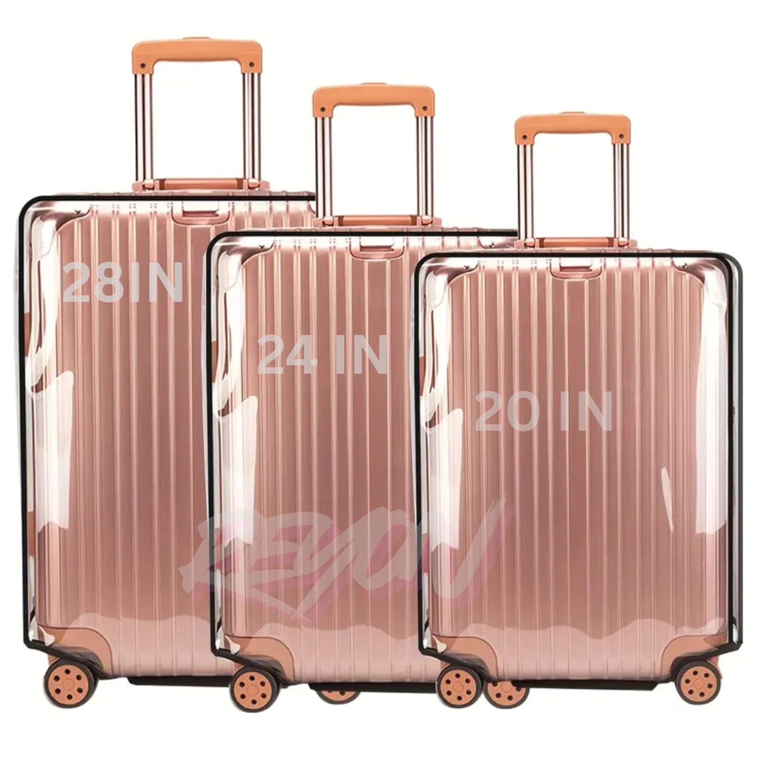 3 Pieces Luggage Cover Thicken Clear PVC Suitcase Cover, 20″ 24″ 28″ Luggage Protector Suitcase Cover Waterproof Dustproof Anti-Scratch for Travel Luggage Suitcase 3 Pieces Luggage Cover Thicken Clear PVC Suitcase Cover, 20″ 24″ 28″ Luggage Protector Suitcase Cover Waterproof Dustproof Anti-Scratch for Travel Luggage Suitcase