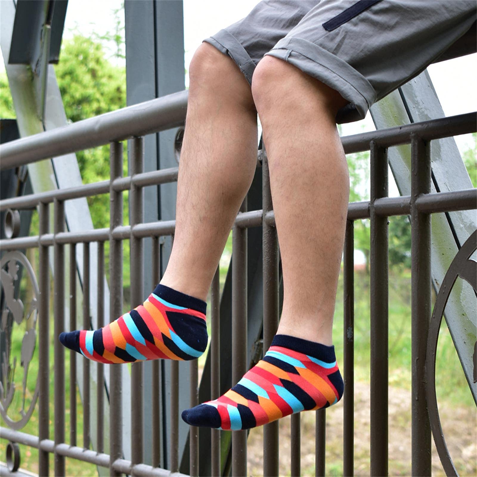 UKKO Calcetines de Hombre Calcetines Los Calcetines Cortos De Verano Invisibles De Los Calcetines De Los Calcetines De Lancha De Algodón De Color De Primavera.