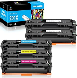 LeciRoba 201X for HP 201X 201A CF400X CF400A CF401X CF401A CF402X CF402A CF403X CF403A Toner Cartridges ,for HP Color LaserJet Pro M252dw M252n ,MFP M277dw M277 M274n M277c6 M277n Printers (5-Pack)