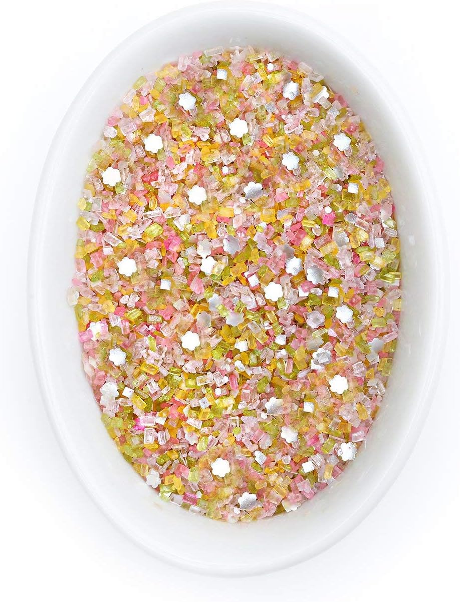 'In Bloom' Bakery Bling Glittery Sugar with Spring Daisies