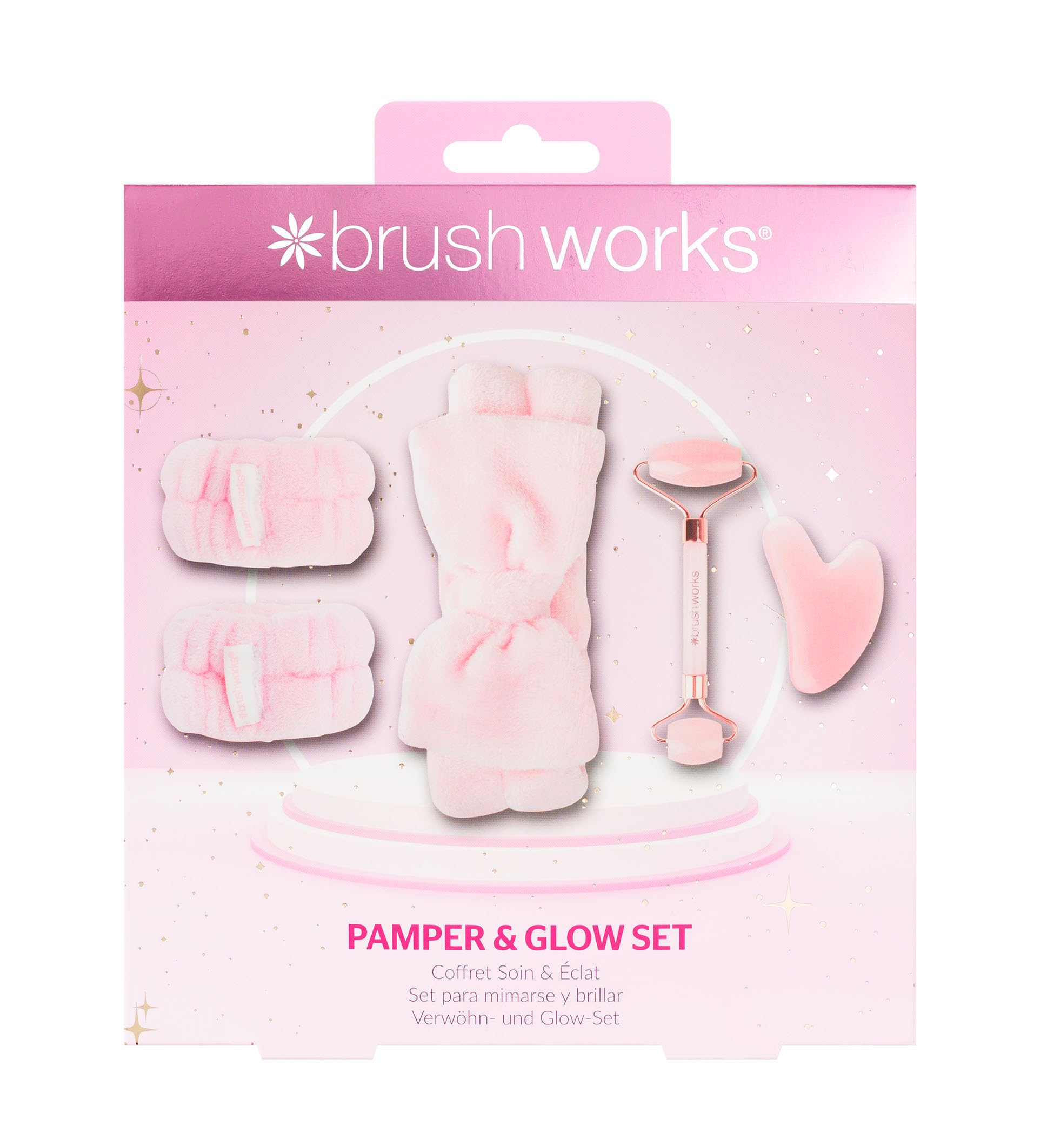 Brushworks Pamper & Glow Set, Pink