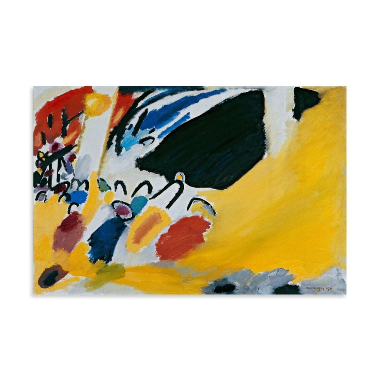 GAJUST Kandinsky Impression III Poster Impression III (Concert) Painted by Wassily Kandinsky in 1911., Canvas Print Art Poster; Unframe; 08x12inch(20x30cm)