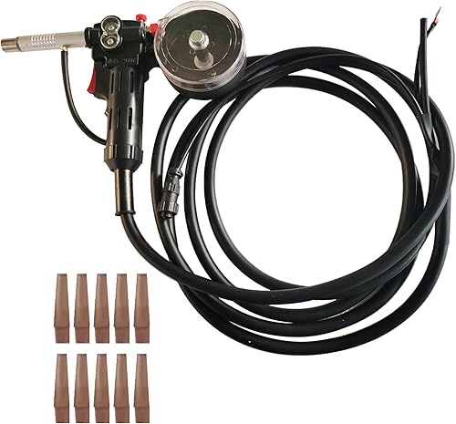 Pistola de carrete de aluminio para soldadura, se adapta a Miller 210 Spoolmate 3035 (cable de 5M, DC24V) Herramienta de soldadura de aluminio con