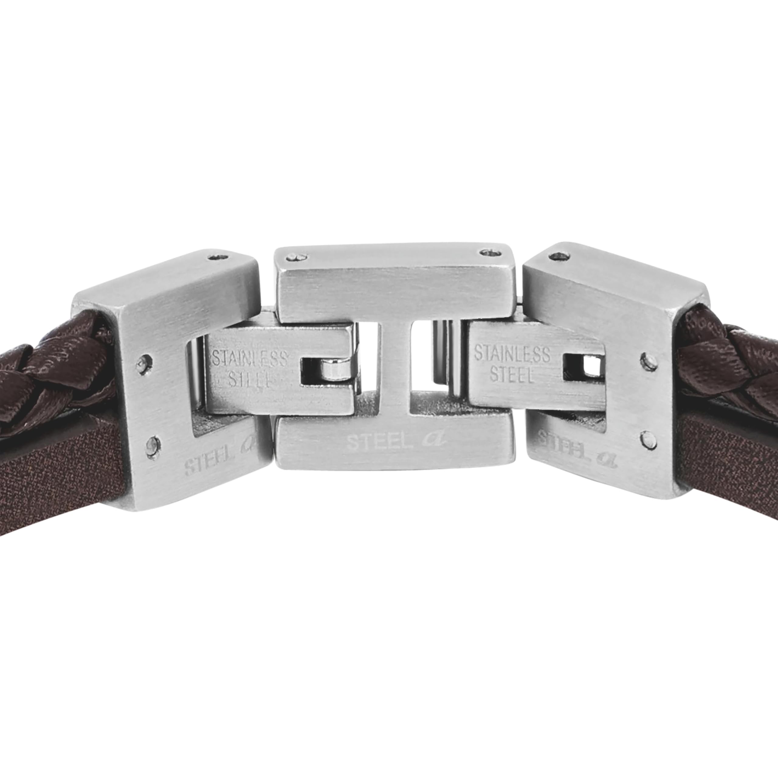 Tom Tailor Armband für Herren, Edelstahl und Leder, 20+1,5 cm, braun, Geschenkidee, Armschmuck, Herrenschmuck, 2100698