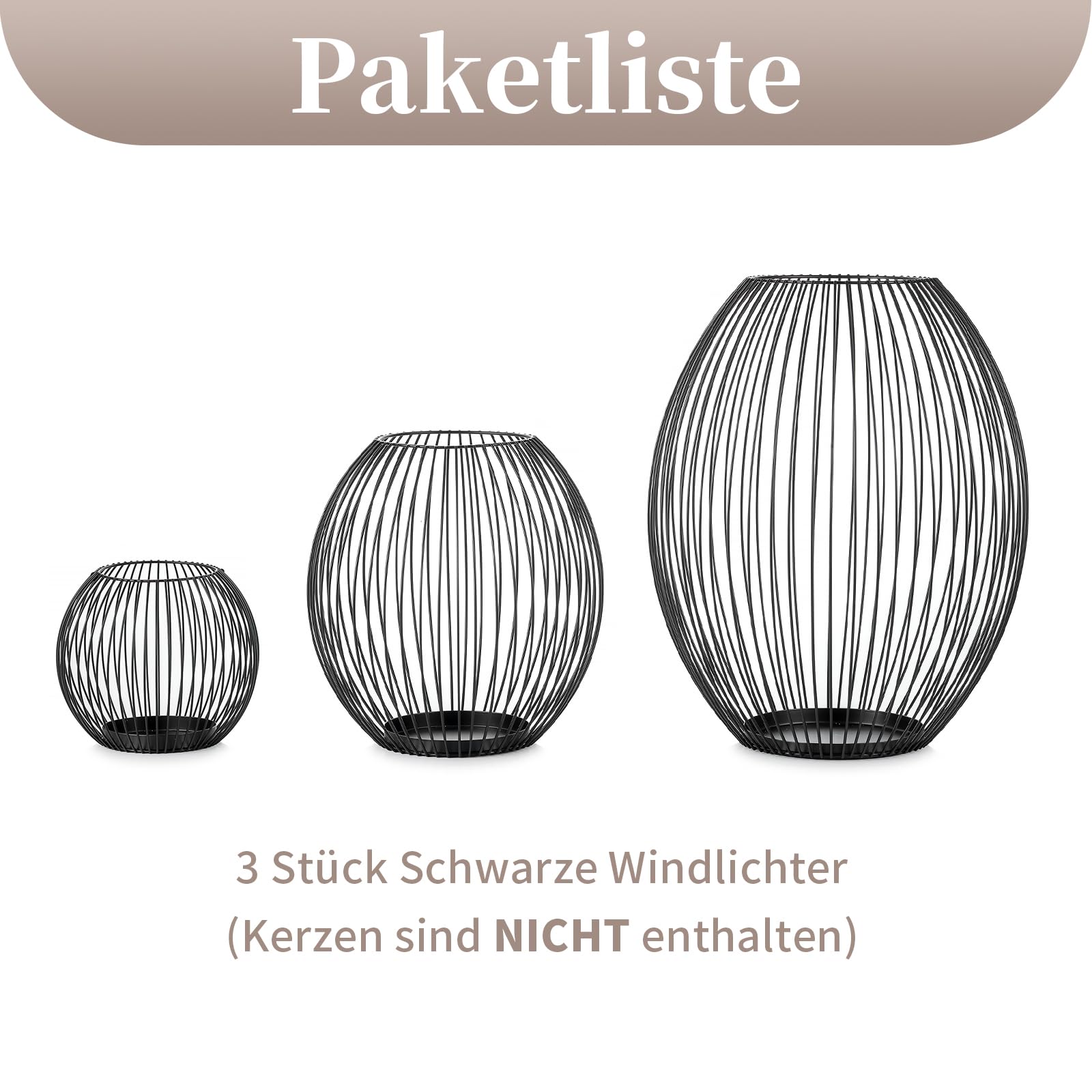 Sziqiqi Windlicht Groß Schwarz Metall: 45/30/15 cm Kerzenhalter Laternen Boden für Stumpenkerzen - Kerzenständer Modern Hoch 3er Set für Home Deko Wohnzimmer Balkon Badezimmer Weihnachten