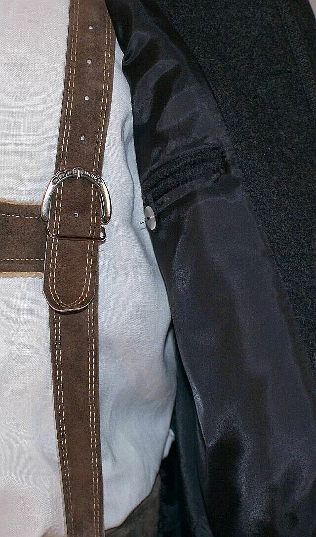 Trachten Walkjanker Jacke Janker Trachtenjacke Trachtenjanker Jagd Herren Walkjacke Schurwollmischung Hornknöpfe anthrazit grau dunkelgrau gefüttert