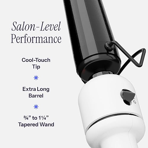 Miniatura 3 de HOT TOOLS Professional Nano Ceramic Extra Long Tapered Curling Iron for Shiny Curls, 3/4 to 1 1/4 Inches