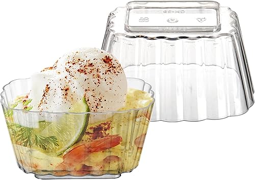 Miniatura 5 de DEAYOU Paquete de 100 tazas de postre de 5 onzas con cucharas, taza pequeña de mousse de plástico, taza de postre de parfait desechable