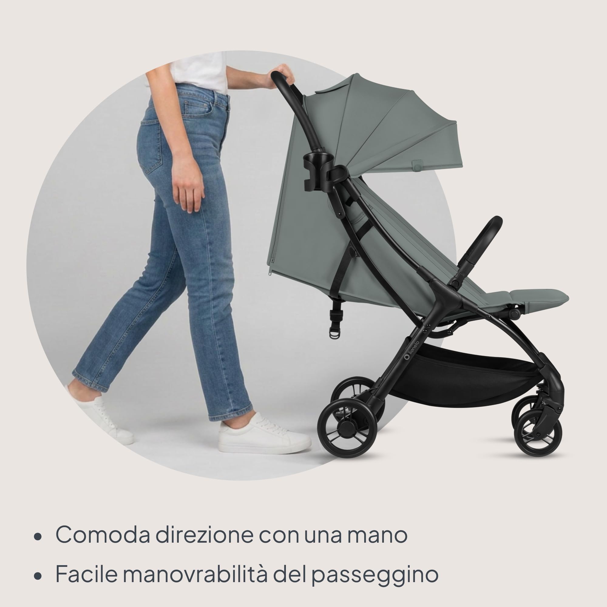 Lionelo AGIA Passeggino Compatto Leggero 22 kg 4 anni Pieghevole