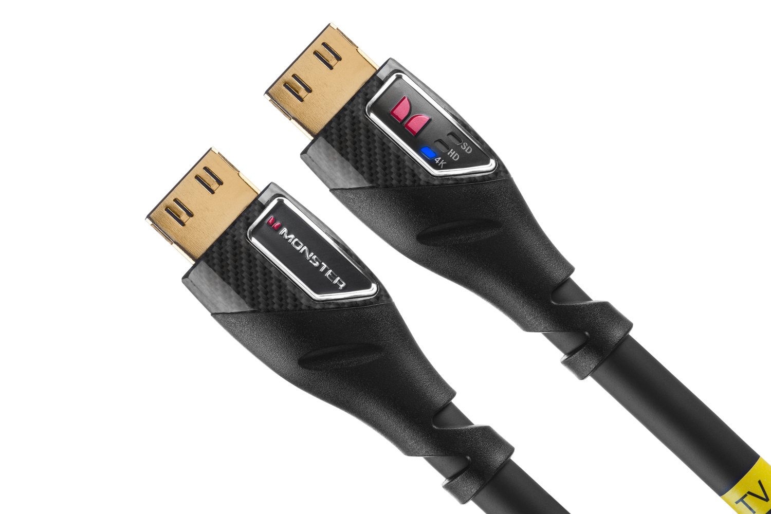 Mostro nero Platinum cavo HDMI ad alta velocità con Ethernet e indicatori di performance – 3,7 m.