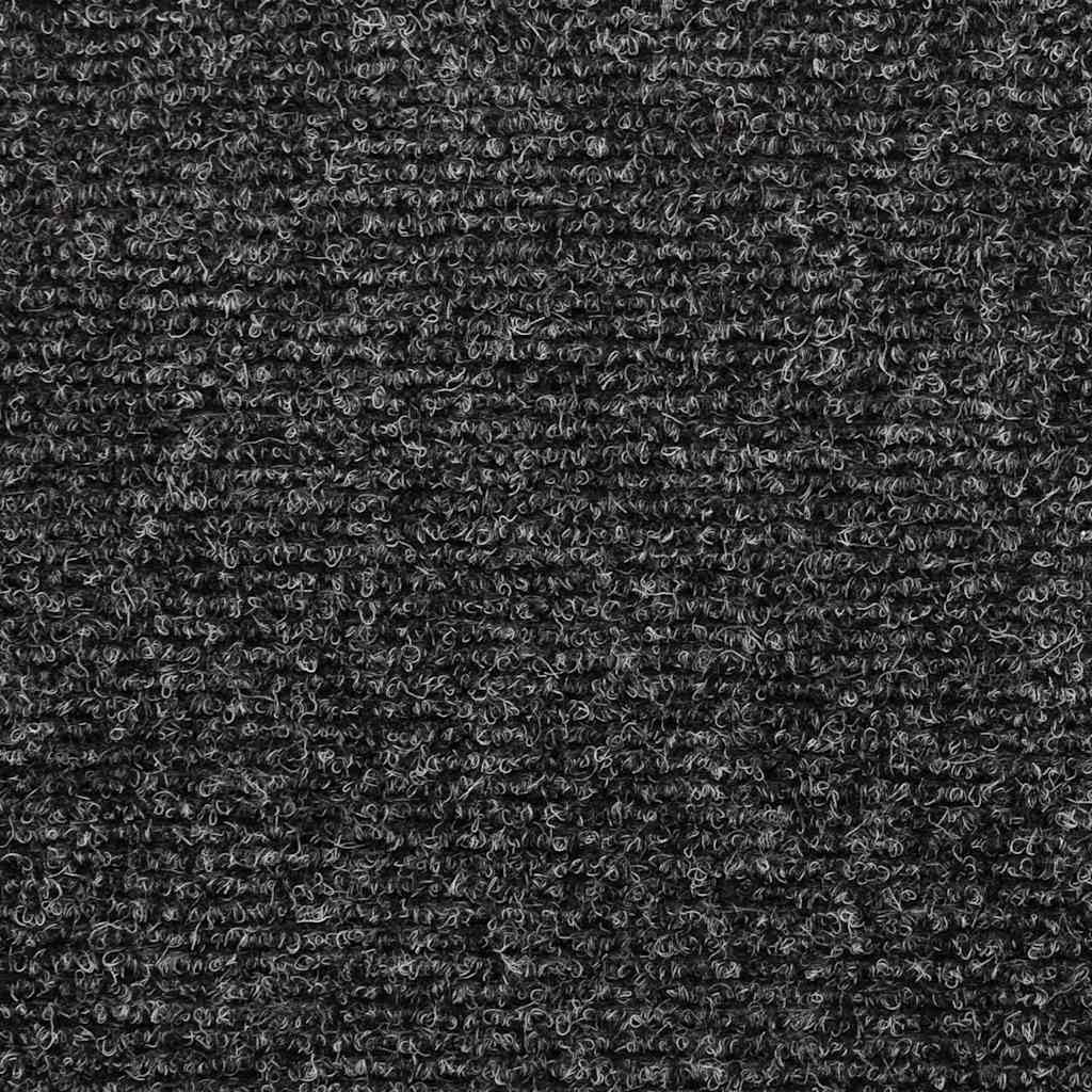 Alfombrillas autoadhesivas para escalones, 30 unidades, 65 x 21 x 4 cm, color gris oscuro, borde rectangular, antideslizantes, de polipropileno, lavables a máquina, para reducir el ruido