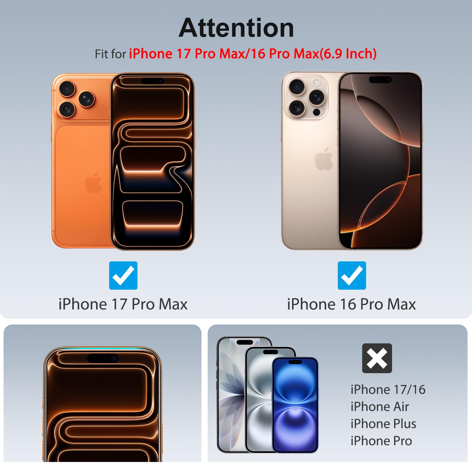Salvadisplay in vetro temperato iPhone 16 Pro Durezza antigraffio 9H Trasparente Mayaxess - Italiano